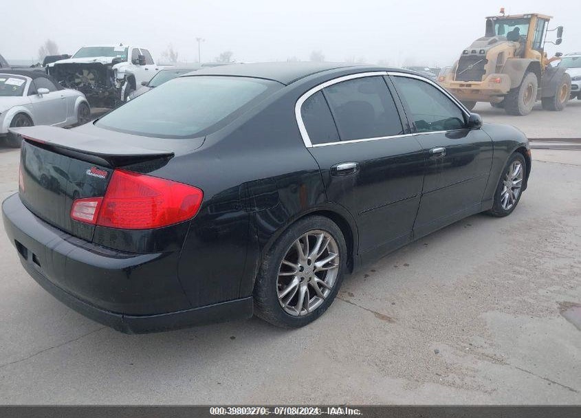 2003 INFINITI G35 LEATHER VIN: JNKCV51E33M315957