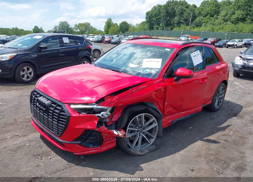 2022 AUDI Q3 PREMIUM PLUS 45 TFSI S LINE QUATTRO TIPTRONIC VIN: WA1EECF35N1013820