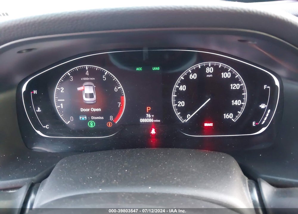 2019 HONDA ACCORD SPORT VIN: 1HGCV1F38KA097470