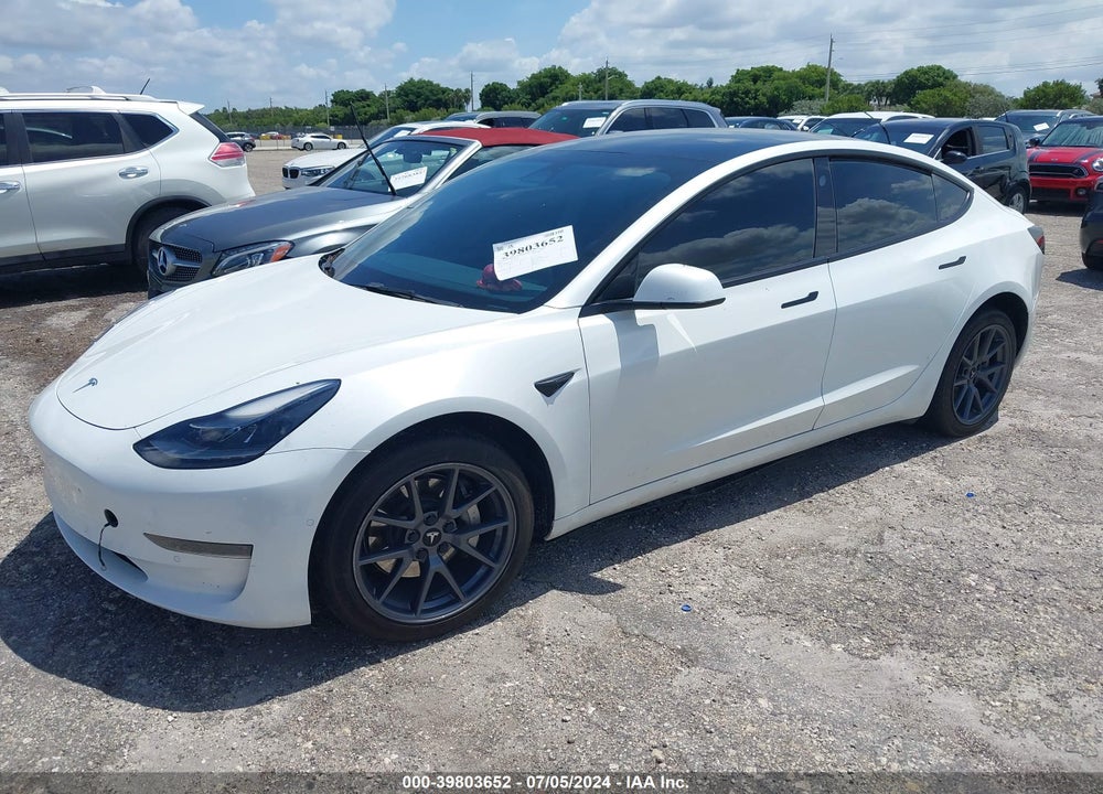 2022 TESLA MODEL 3 REAR-WHEEL DRIVE VIN: 5YJ3E1EA0NF307277