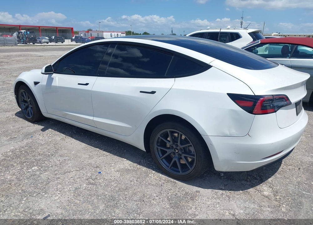 2022 TESLA MODEL 3 REAR-WHEEL DRIVE VIN: 5YJ3E1EA0NF307277