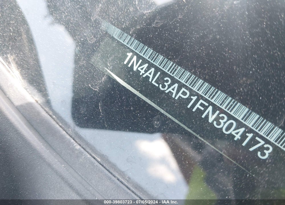 2015 NISSAN ALTIMA 2.5 S VIN: 1N4AL3AP1FN304173