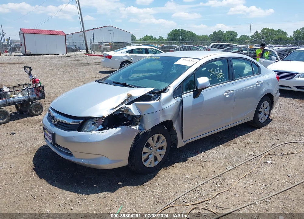 2012 HONDA CIVIC LX VIN: 2HGFB2F53CH574645