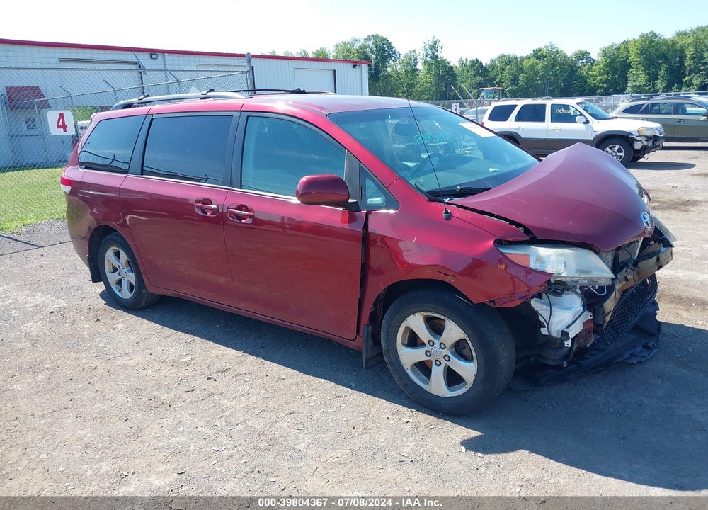 2012 TOYOTA SIENNA LE V6 8 PASSENGER VIN: 5TDKK3DC4CS258256