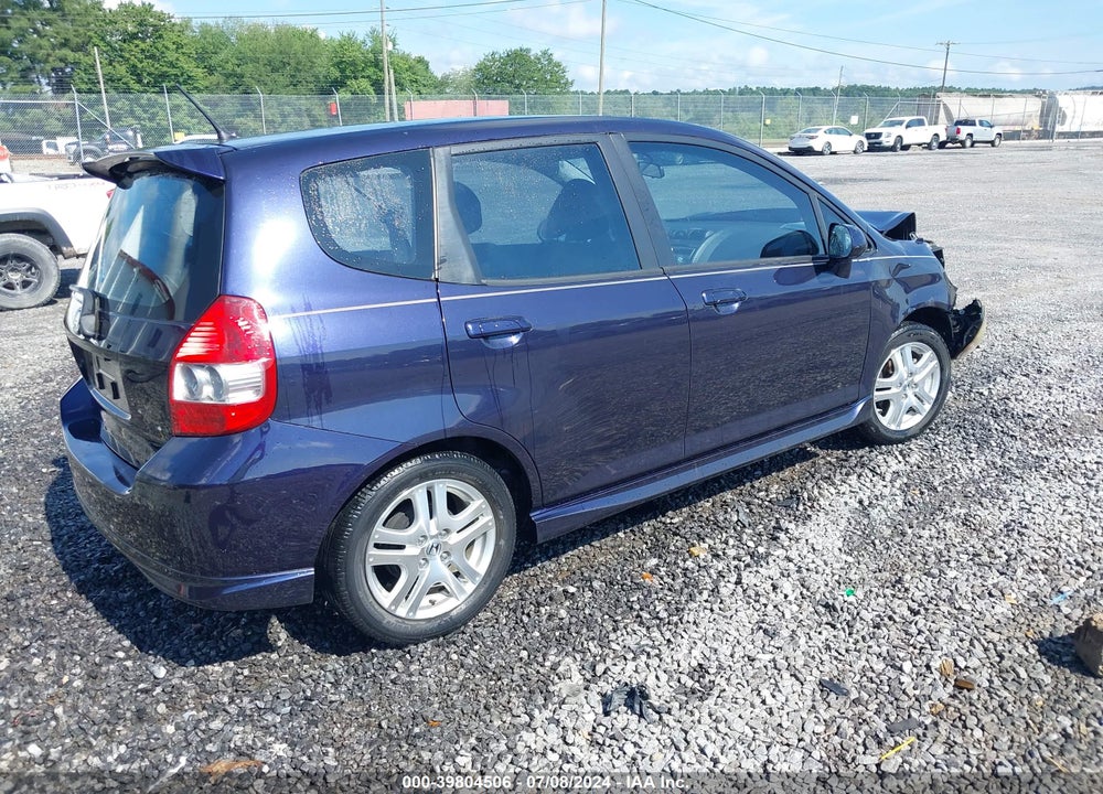 2008 HONDA FIT SPORT VIN: JHMGD38648S058477