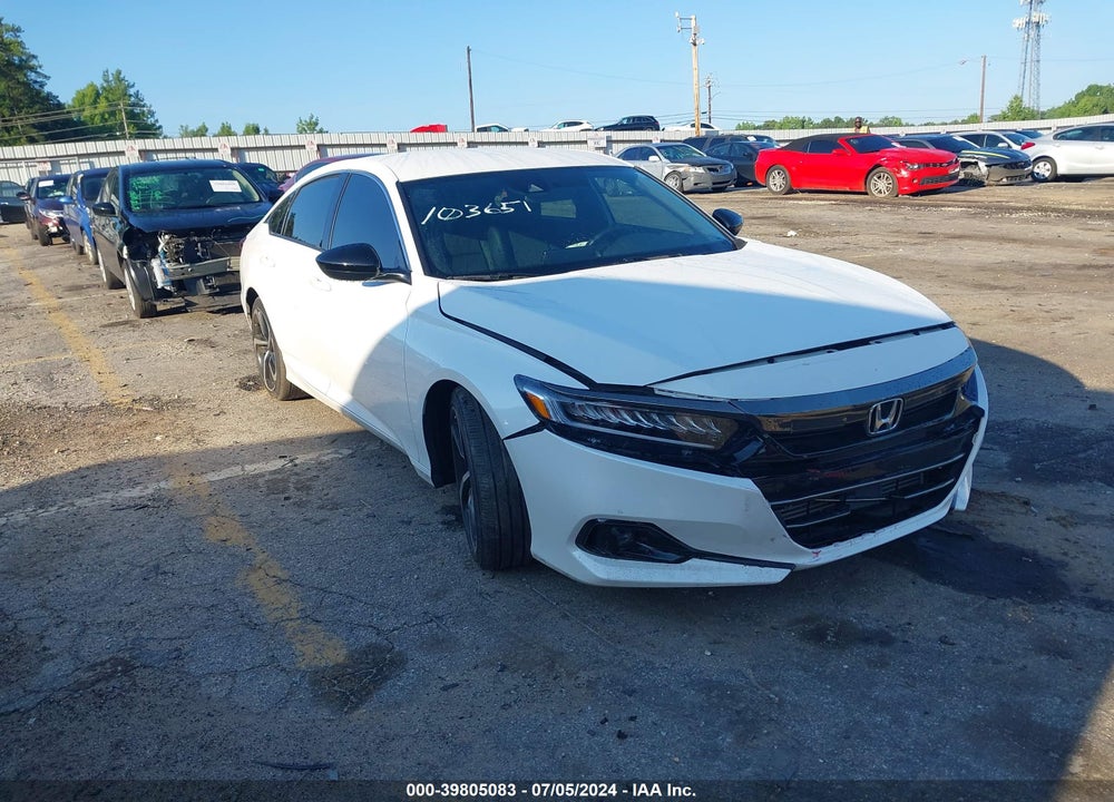 2022 HONDA ACCORD SPORT VIN: 1HGCV1F35NA103651