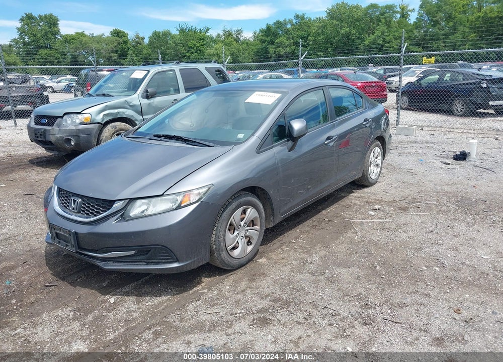 2013 HONDA CIVIC LX VIN: 19XFB2E55DE087993