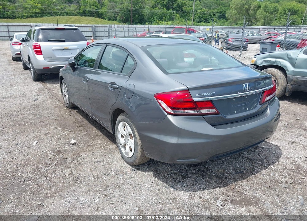 2013 HONDA CIVIC LX VIN: 19XFB2E55DE087993