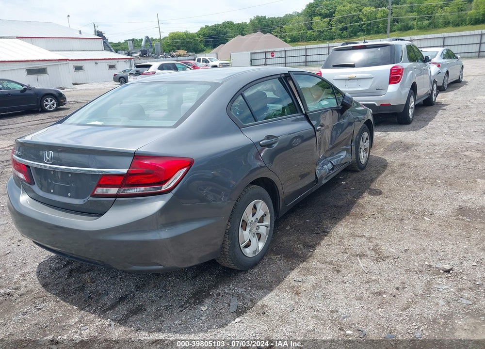 2013 HONDA CIVIC LX VIN: 19XFB2E55DE087993