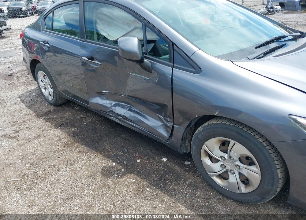 2013 HONDA CIVIC LX VIN: 19XFB2E55DE087993