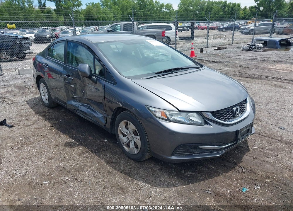 2013 HONDA CIVIC LX VIN: 19XFB2E55DE087993