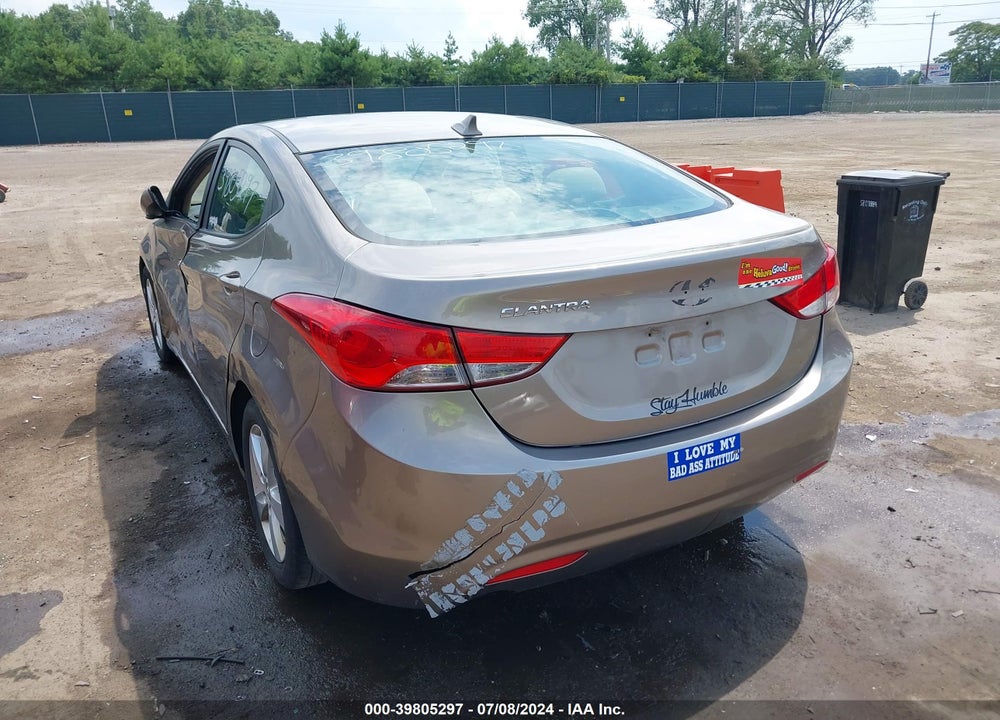 2013 HYUNDAI ELANTRA GLS VIN: 5NPDH4AE7DH349287