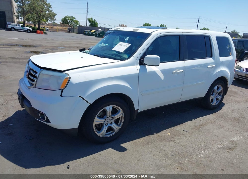 2014 HONDA PILOT EX-L VIN: 5FNYF4H58EB049190
