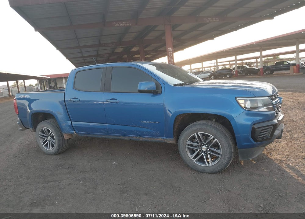 2021 CHEVROLET COLORADO 4WD SHORT BOX WT VIN: 1GCGTBEN5M1151700
