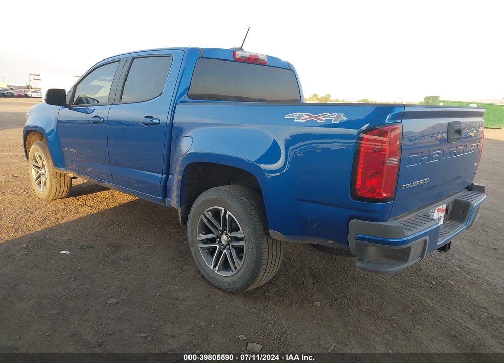 2021 CHEVROLET COLORADO 4WD SHORT BOX WT VIN: 1GCGTBEN5M1151700