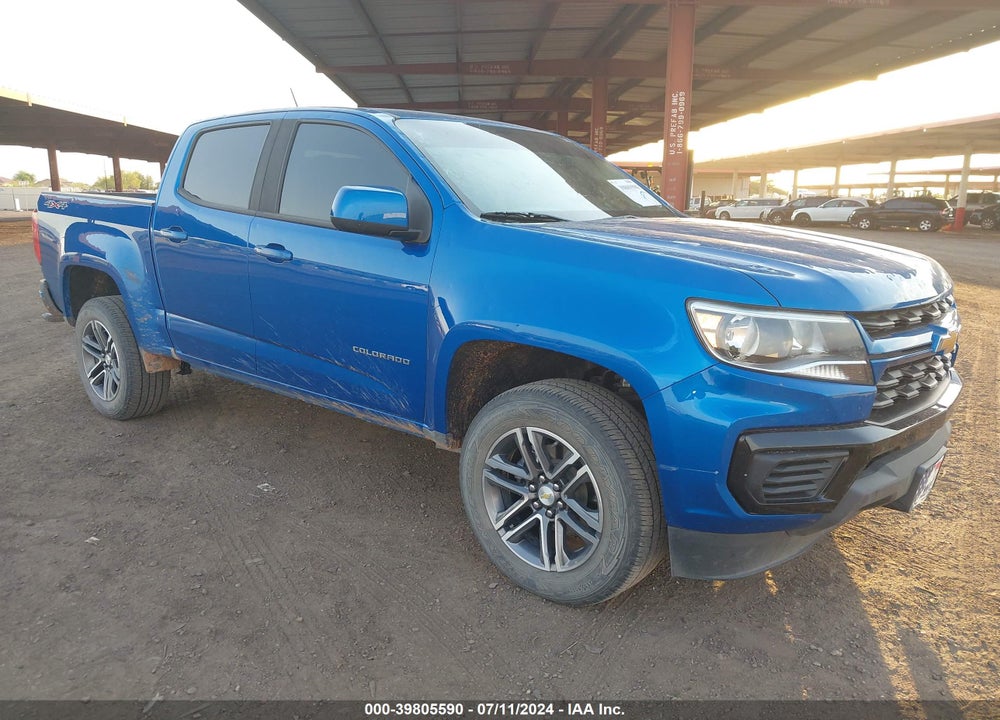 2021 CHEVROLET COLORADO 4WD SHORT BOX WT VIN: 1GCGTBEN5M1151700