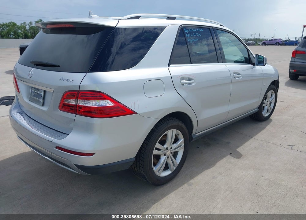 2012 MERCEDES-BENZ ML 350 4MATIC VIN: 4JGDA5HB9CA030111