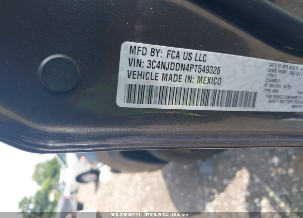 2023 JEEP COMPASS TRAILHAWK 4X4 VIN: 3C4NJDDN4PT549326