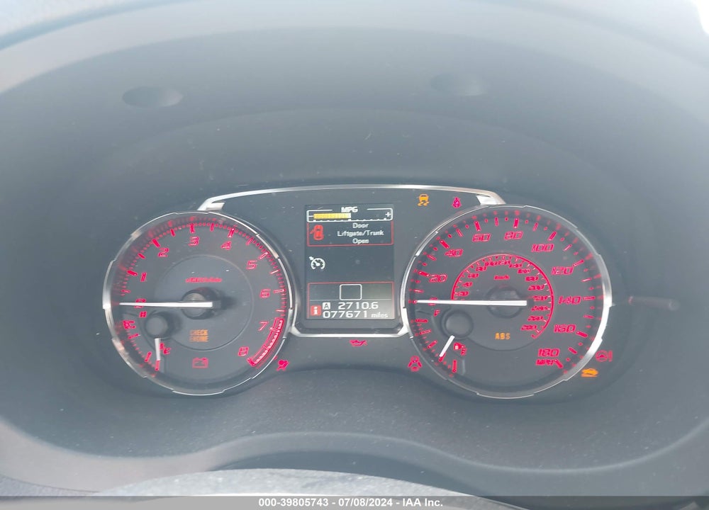 2016 SUBARU WRX PREMIUM VIN: JF1VA1E61G9834585