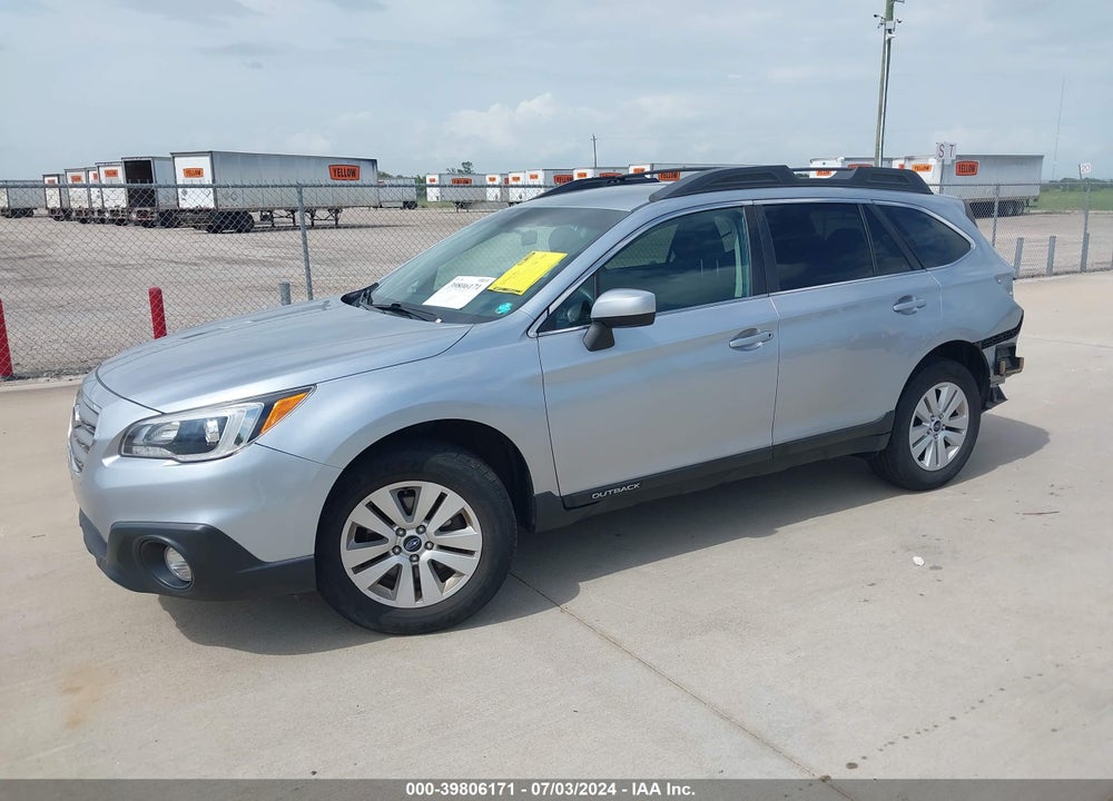2017 SUBARU OUTBACK 2.5I PREMIUM VIN: 4S4BSACC0H3408020