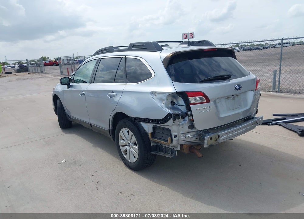 2017 SUBARU OUTBACK 2.5I PREMIUM VIN: 4S4BSACC0H3408020