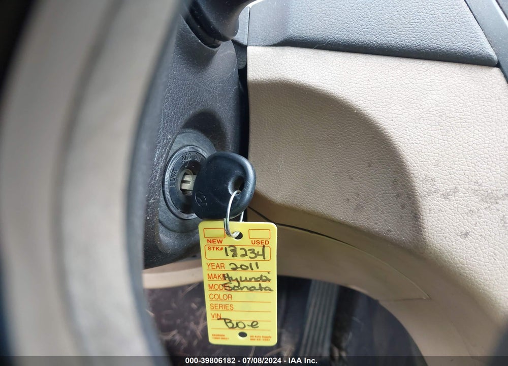 2011 HYUNDAI SONATA GLS VIN: 5NPEB4AC0BH168601