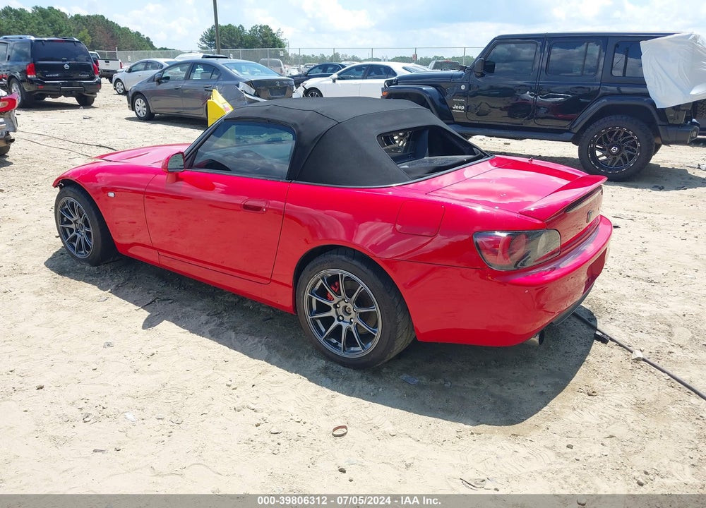 2000 HONDA S2000 VIN: JHMAP1143YT005144