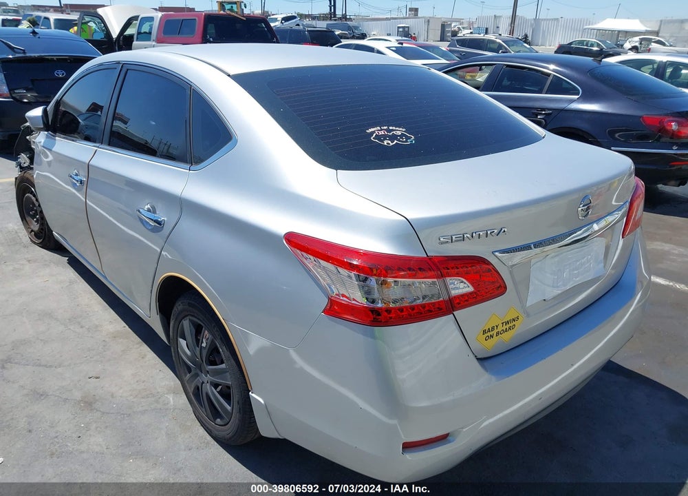 2015 NISSAN SENTRA S VIN: 3N1AB7AP7FY297210