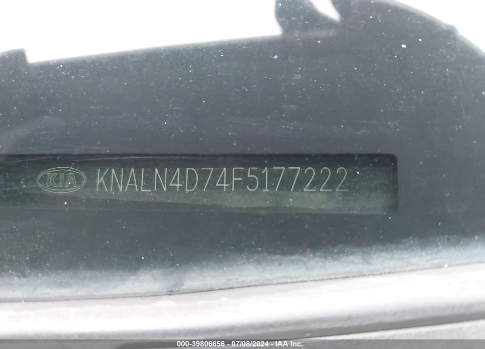 2015 KIA CADENZA PREMIUM VIN: KNALN4D74F5177222