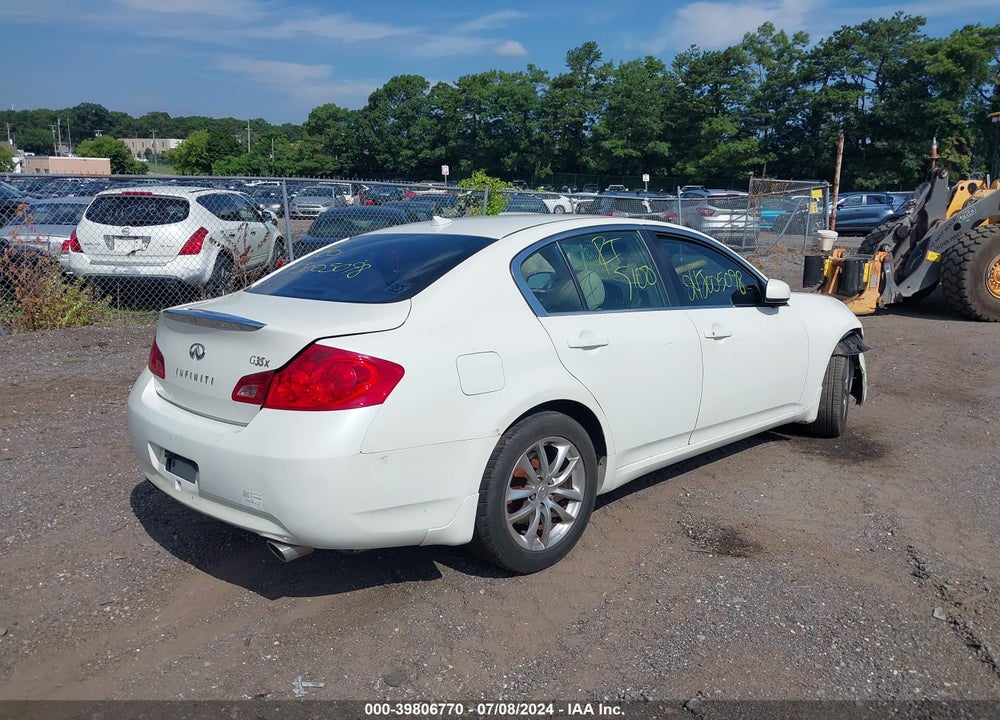 2008 INFINITI G35X VIN: JNKBV61FX8M278228