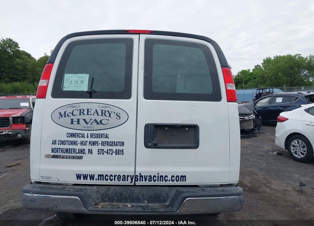 2021 CHEVROLET EXPRESS CARGO RWD 2500 REGULAR WHEELBASE WT VIN: 1GCWGAFP8M1257410
