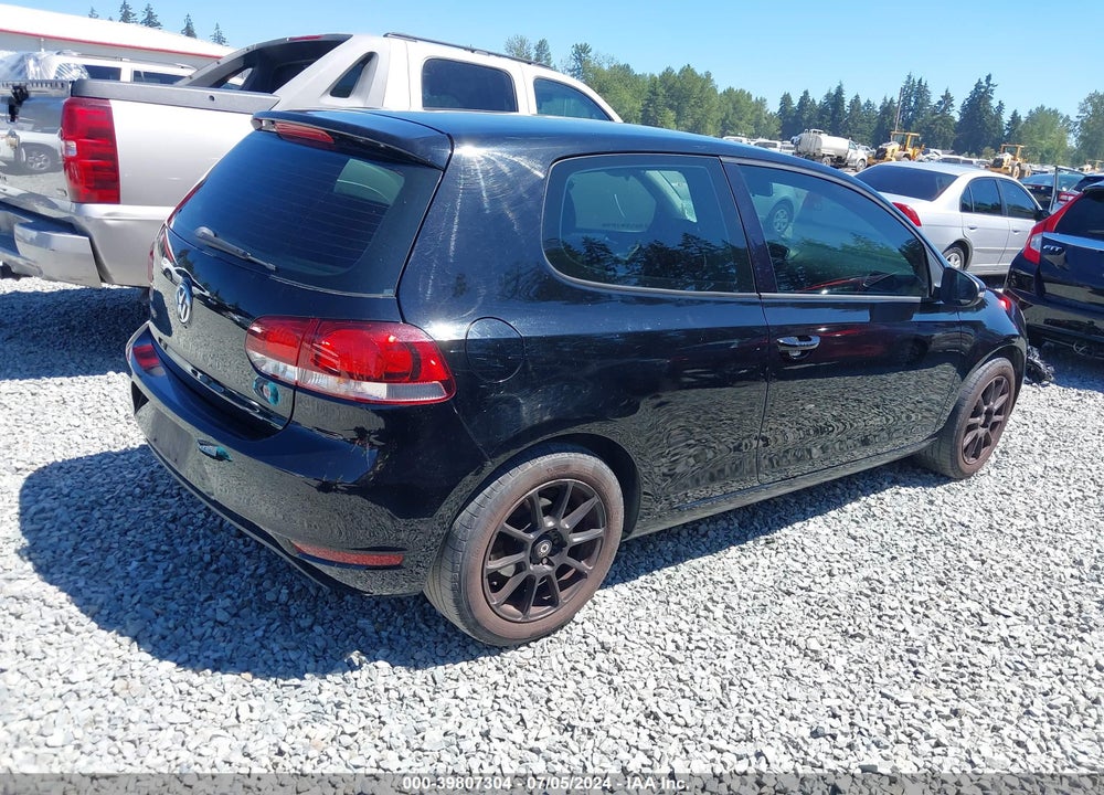 2010 VOLKSWAGEN GOLF 2-DOOR VIN: WVWBB7AJ9AW124639