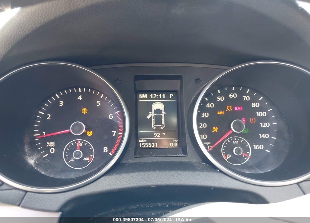 2010 VOLKSWAGEN GOLF 2-DOOR VIN: WVWBB7AJ9AW124639