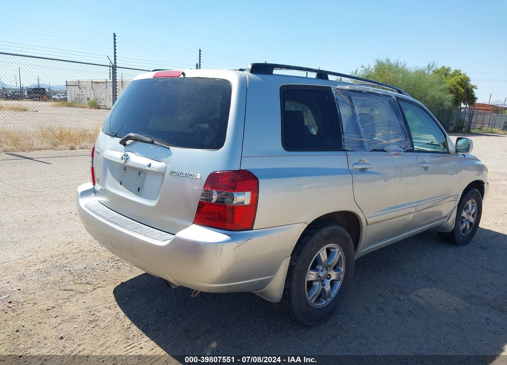 2005 TOYOTA HIGHLANDER V6 VIN: JTEGP21A250071572