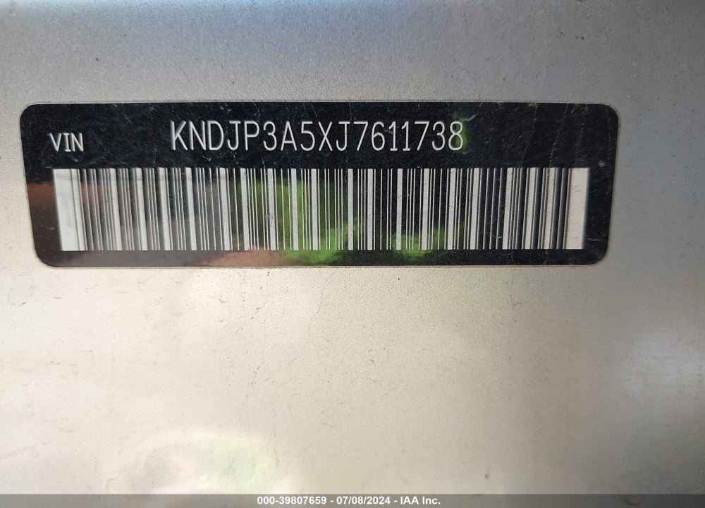 2018 KIA SOUL VIN: KNDJP3A5XJ7611738