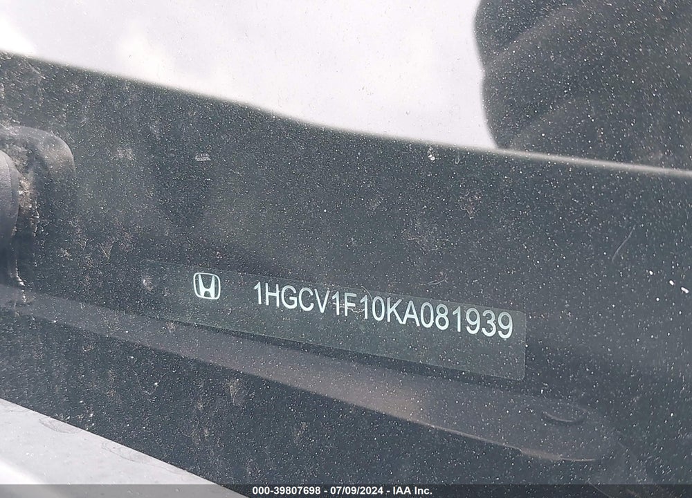 2019 HONDA ACCORD LX VIN: 1HGCV1F10KA081939
