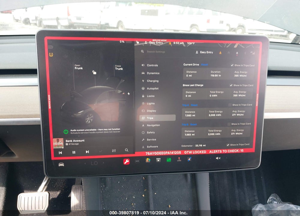 2023 TESLA MODEL Y AWD/LONG RANGE DUAL MOTOR ALL-WHEEL DRIVE VIN: 7SAYGDEE0PA141205