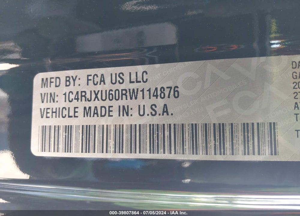 2024 JEEP WRANGLER 4XE HIGH ALTITUDE VIN: 1C4RJXU60RW114876