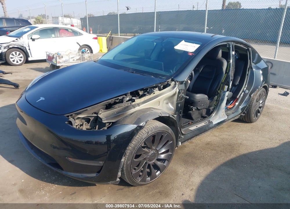 2022 TESLA MODEL Y PERFORMANCE DUAL MOTOR ALL-WHEEL DRIVE VIN: 7SAYGDEF2NF521106
