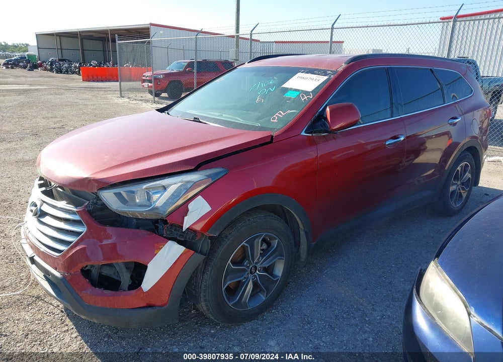 2014 HYUNDAI SANTA FE GLS VIN: KM8SM4HF3EU035558
