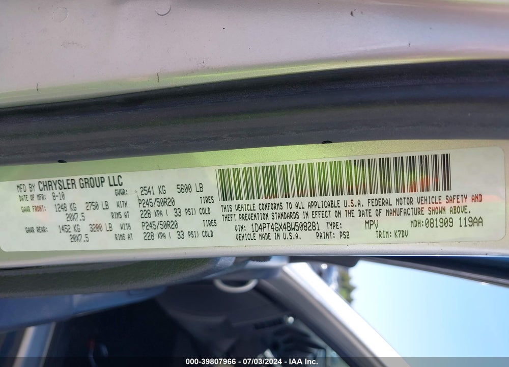 2011 DODGE NITRO HEAT VIN: 1D4PT4GX4BW508281
