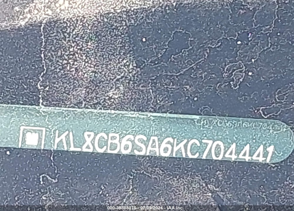 2019 CHEVROLET SPARK LS CVT VIN: KL8CB6SA6KC704441