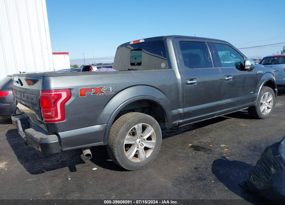 2016 FORD F-150 PLATINUM VIN: 1FTEW1EG7GFA14551