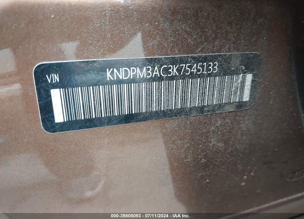 2019 KIA SPORTAGE LX VIN: KNDPM3AC3K7545133