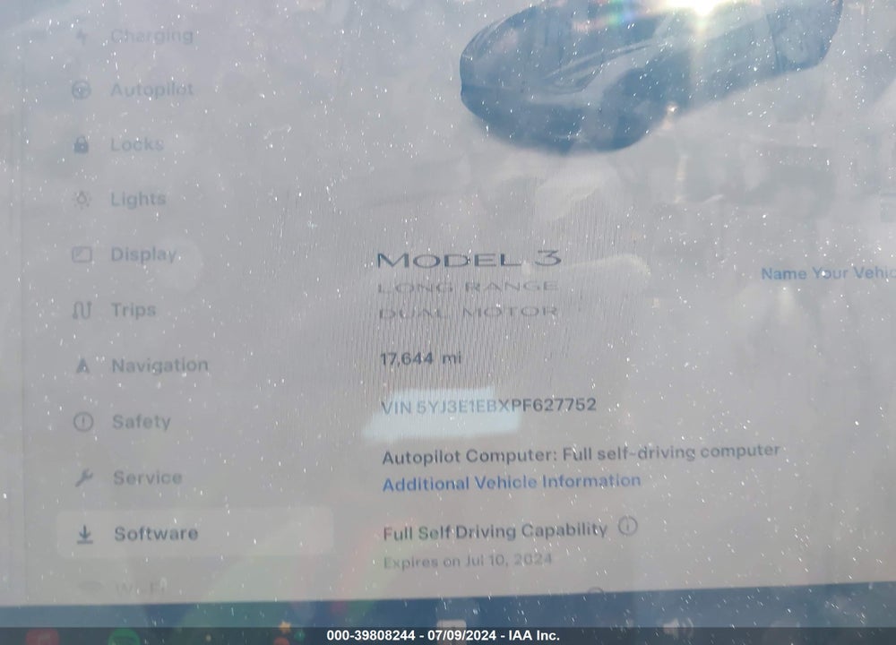 2023 TESLA MODEL 3 LONG RANGE DUAL MOTOR ALL-WHEEL DRIVE VIN: 5YJ3E1EBXPF627752