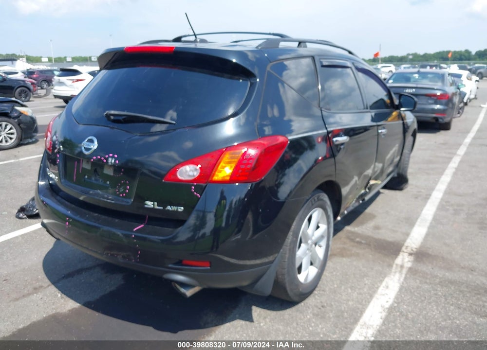 2009 NISSAN MURANO SL VIN: JN8AZ18W49W115188