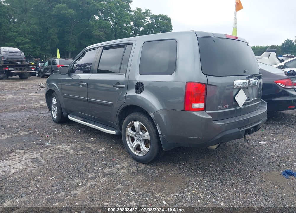 2012 HONDA PILOT EX-L VIN: 5FNYF3H66CB015345