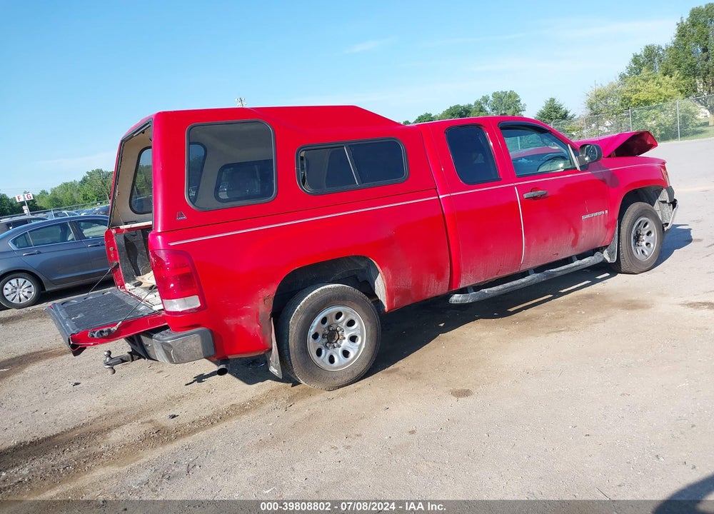 2008 GMC SIERRA 1500 WORK TRUCK VIN: 1GTEC19J38Z272533
