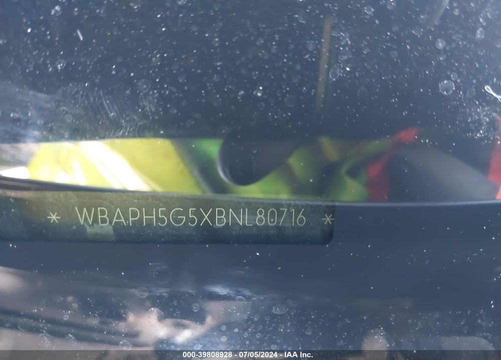 2011 BMW 328I VIN: WBAPH5G5XBNL80716