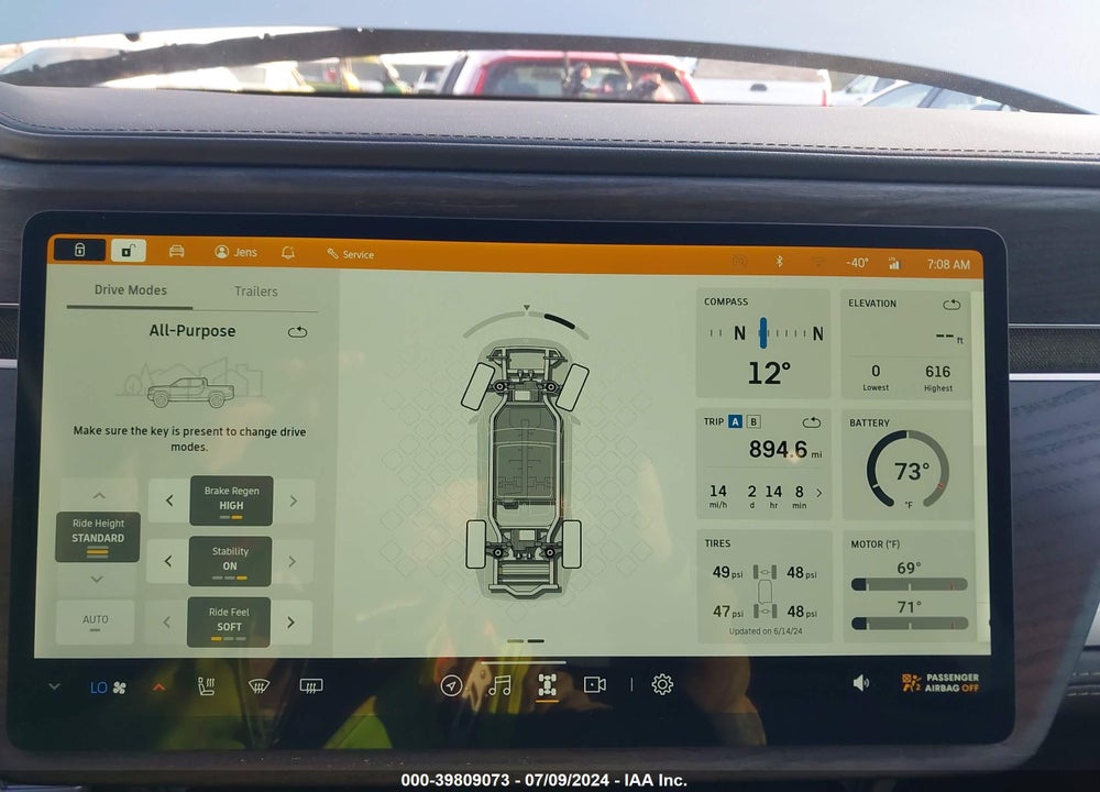 2023 RIVIAN R1T ADVENTURE/ADVENTURE DUAL MOTOR LARGE PACK/ADVENTURE DUAL MOTOR MAX PACK VIN: 7FCTGBAA7PN025576